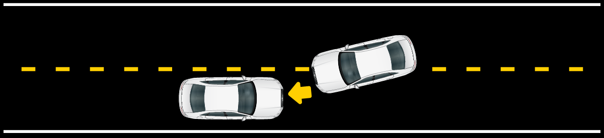 Example of a moderate overlap crash